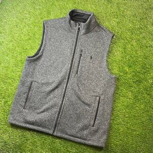 RALPH LAUREN Performance Vest Jacket Mens L Full Zip Gray